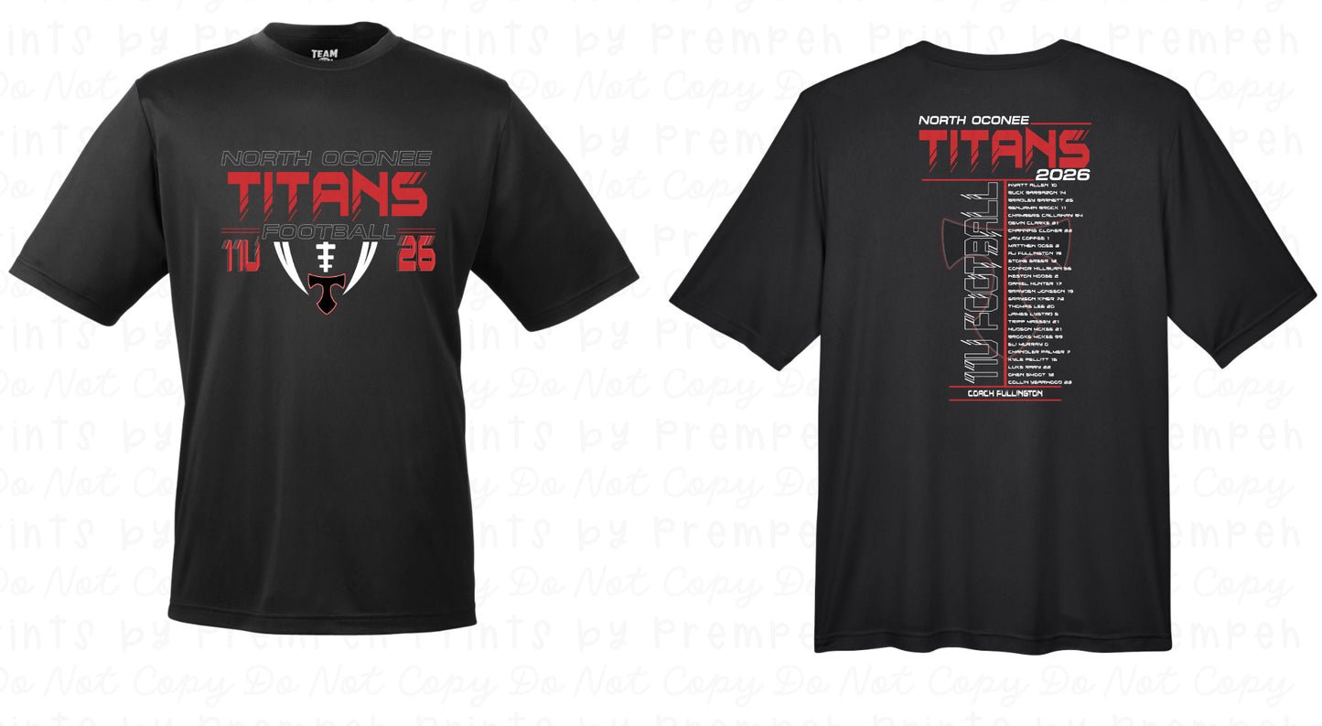 Titans 11U Football Roster Tee DriFit