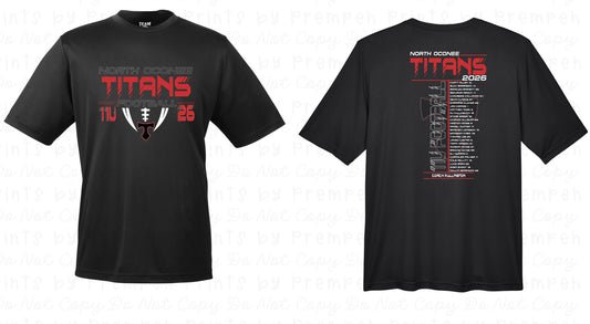 Titans 11U Football Roster Tee DriFit
